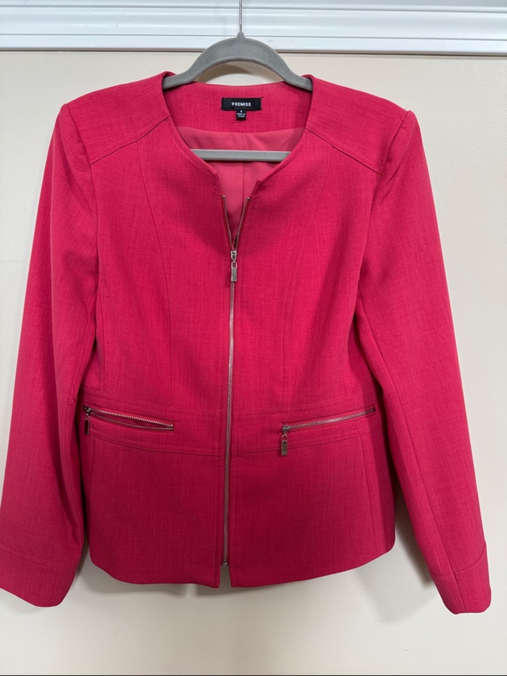 Premise Coral Zip-Front Blazer